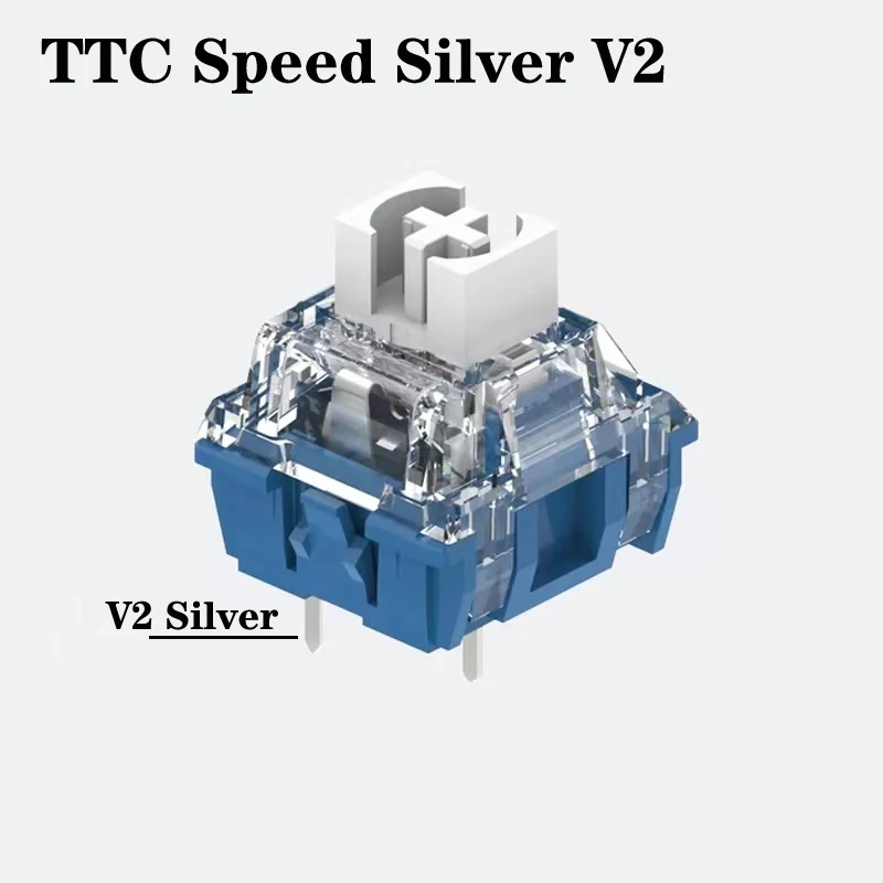 Gaming Keyboard Hot Swappable - TTC Speed Silver V2 Switch Custom