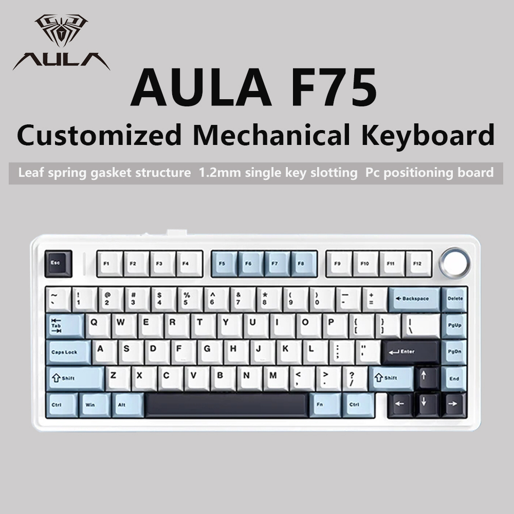 Gaming Keyboard Mini - AULA F75 2.4G Wireless/Bluetooth/Wired Gaming Mechanical