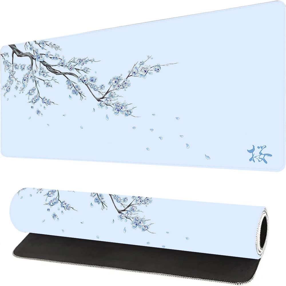 Gaming Keyboard Blue - Japan Blue Sakura Gaming Mouse Pad