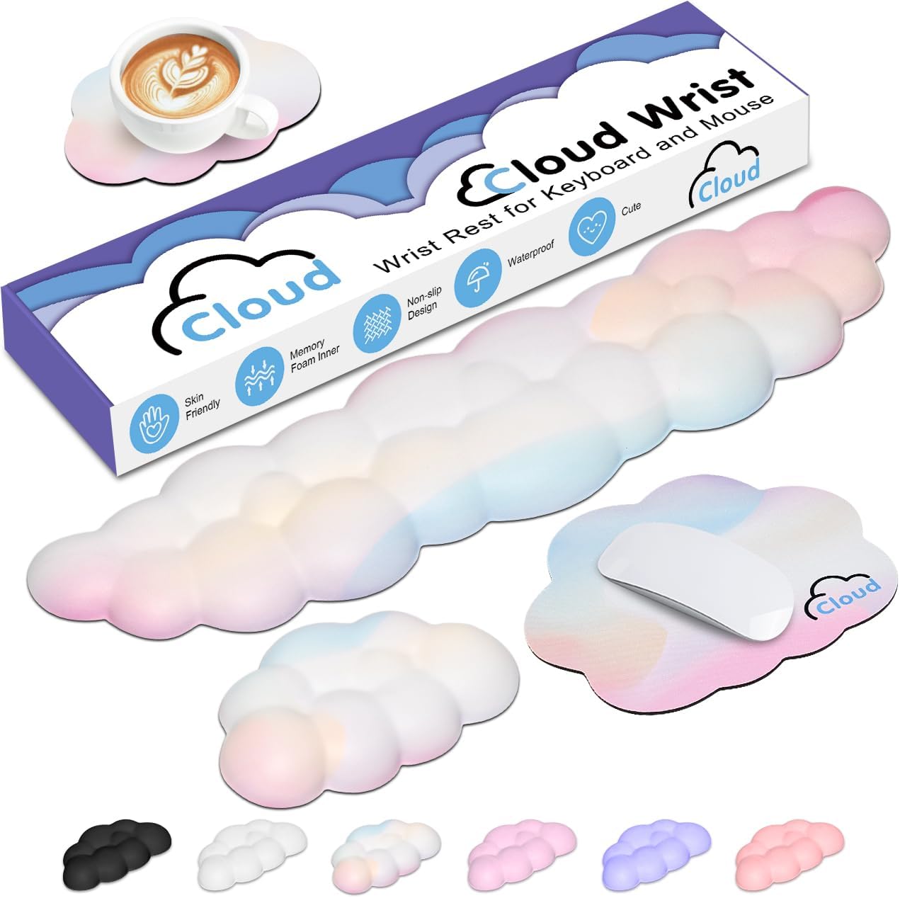 Gaming Keyboard Types - Ergonomic Cloud Wrist Rest with Non-Slip