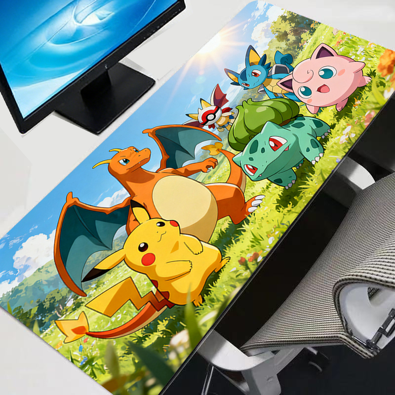 Gaming Keyboard En Mouse - Mouse Pad Gamers Pokemon Pikachu XXL