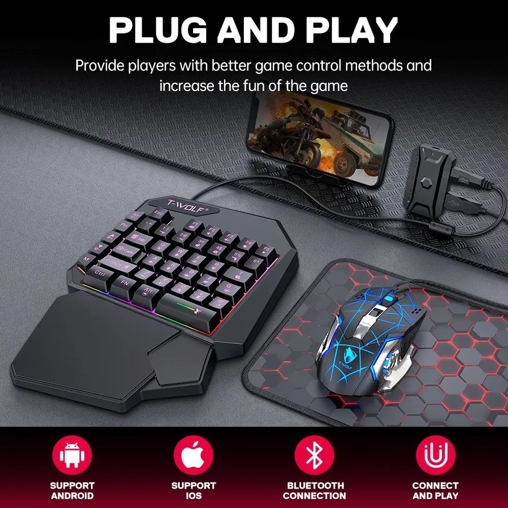 5 in 1 RGB Gaming Keyboard Mou - Gaming Keyboard 1 Hand incelemesi ve fiyatı