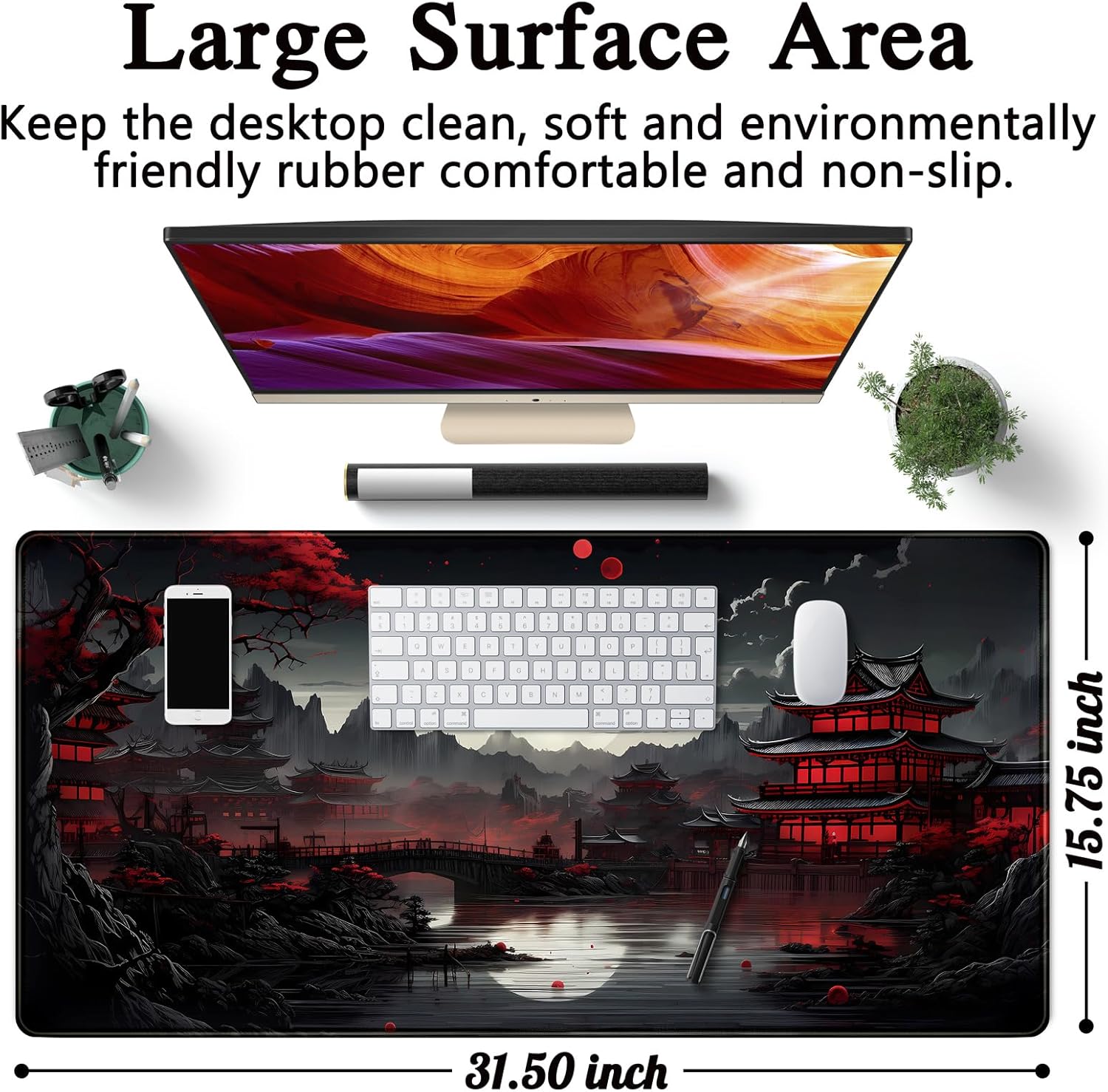 Japanese Desk Mat Riverside Fu - Gaming Keyboard Mouse incelemesi ve fiyatı