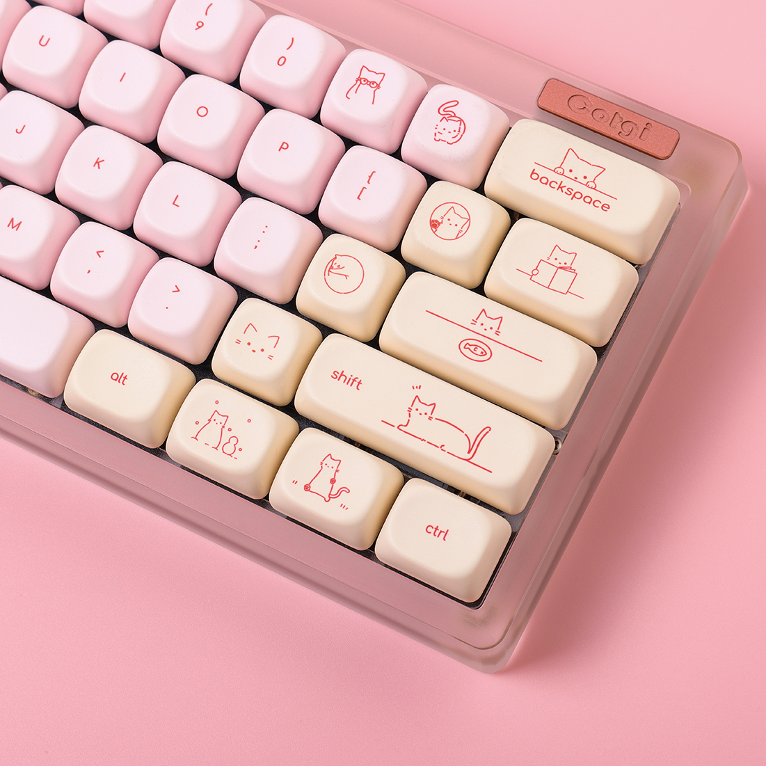 Pink Busy Cat Minimalist Small - Gaming Keyboard Mini incelemesi ve fiyatı