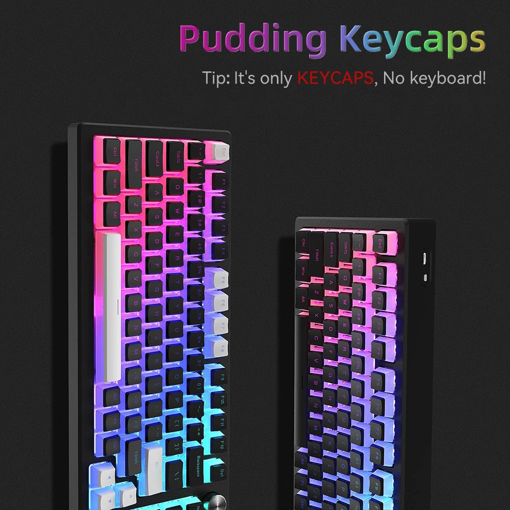 New Pudding PBT Keycaps 129 Ke - Gaming Keyboard Blue Switches incelemesi ve fiyatı