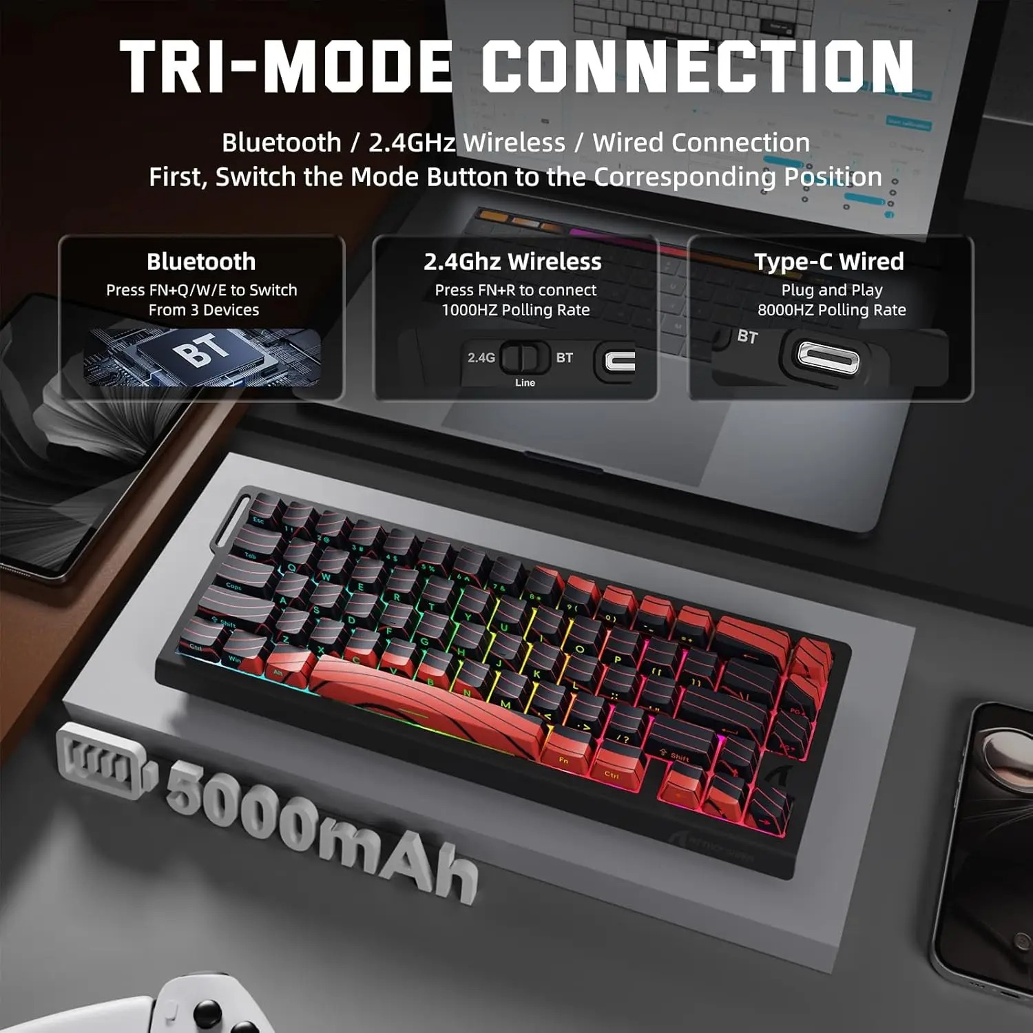 ATTACK SHARK X68 PRO HE Wirele - Gaming Keyboard Hot Swappable incelemesi ve fiyatı