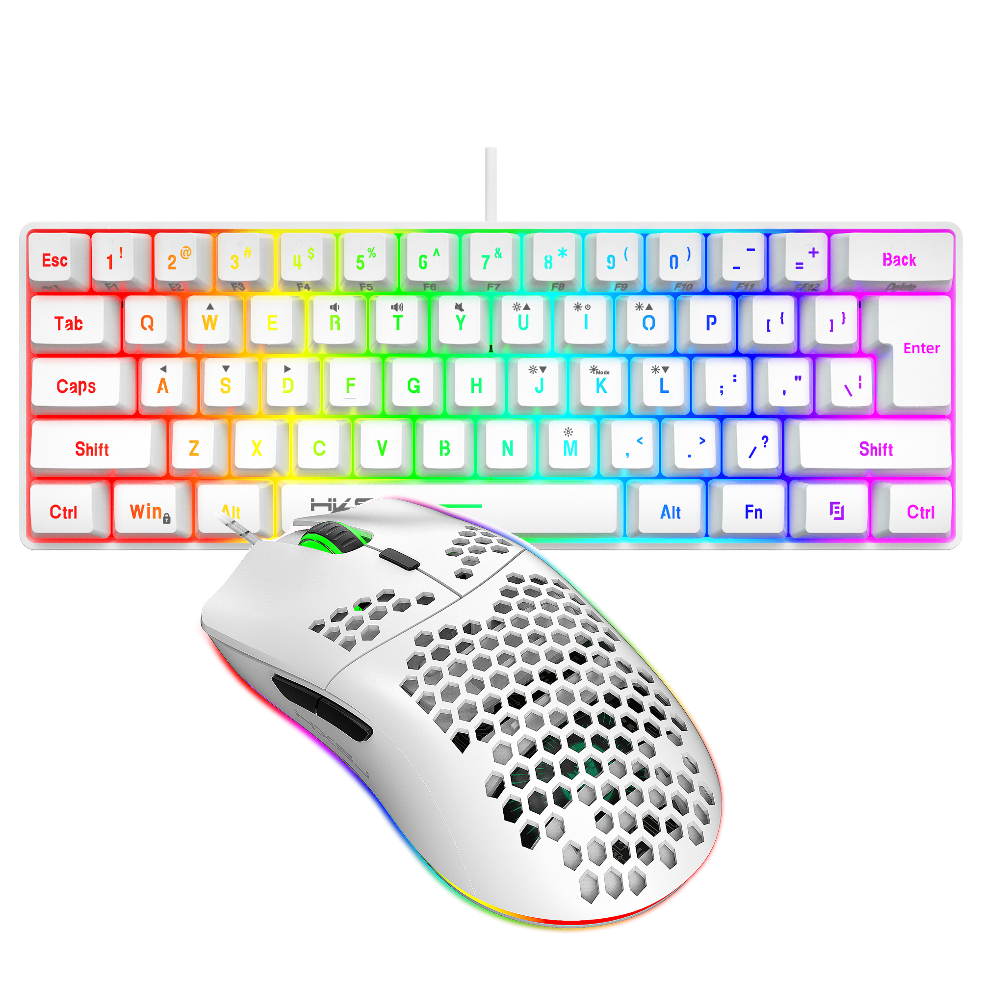 Hot selling HXSJ 61 keys V700  - Gaming Keyboard Mouse Combo incelemesi ve fiyatı