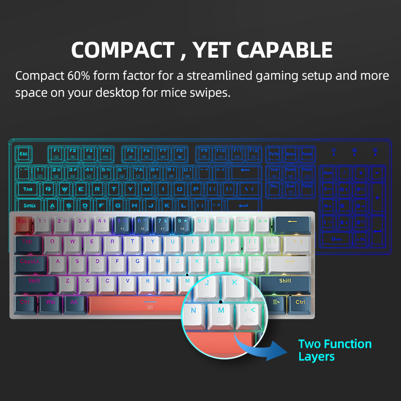 K500-B61 Machenike Mini Mechan - Gaming Keyboard Non Mechanical incelemesi ve fiyatı