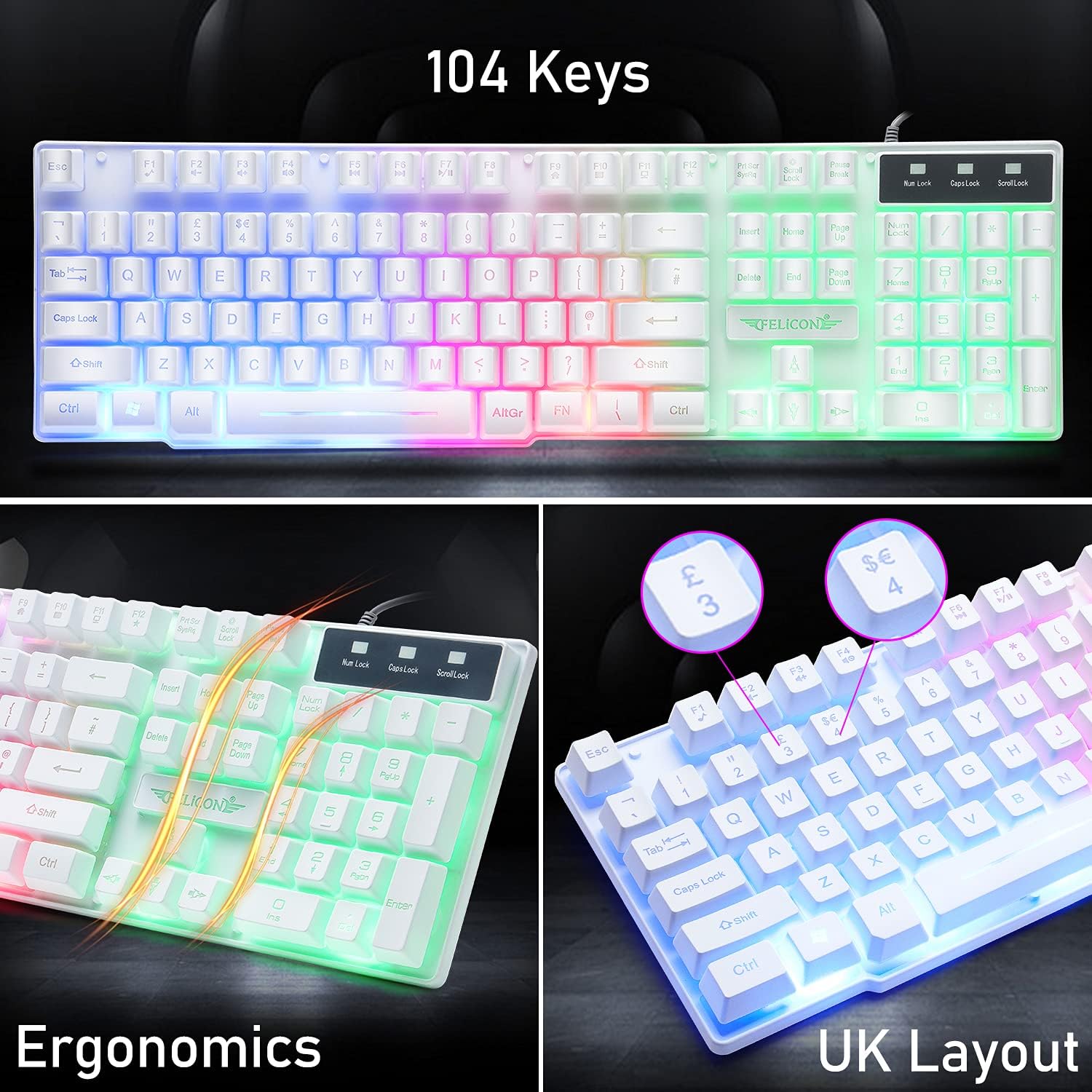 MAMBASNAKE T11 UK 100% Gaming  - Gaming Keyboard Mouse Set incelemesi ve fiyatı