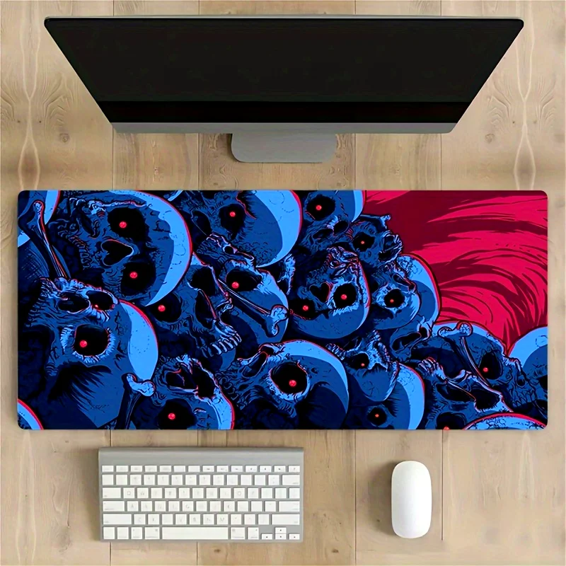 Blue skull mouse pad large gam - Gaming Keyboard Blue incelemesi ve fiyatı