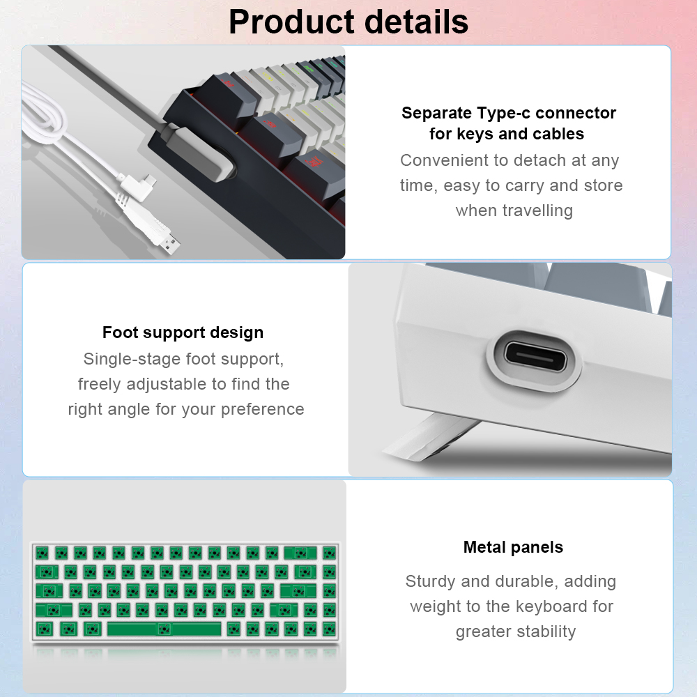E-YOOSO Z686 RGB USB 60% Mini  - Gaming Keyboard Blue Switches incelemesi ve fiyatı