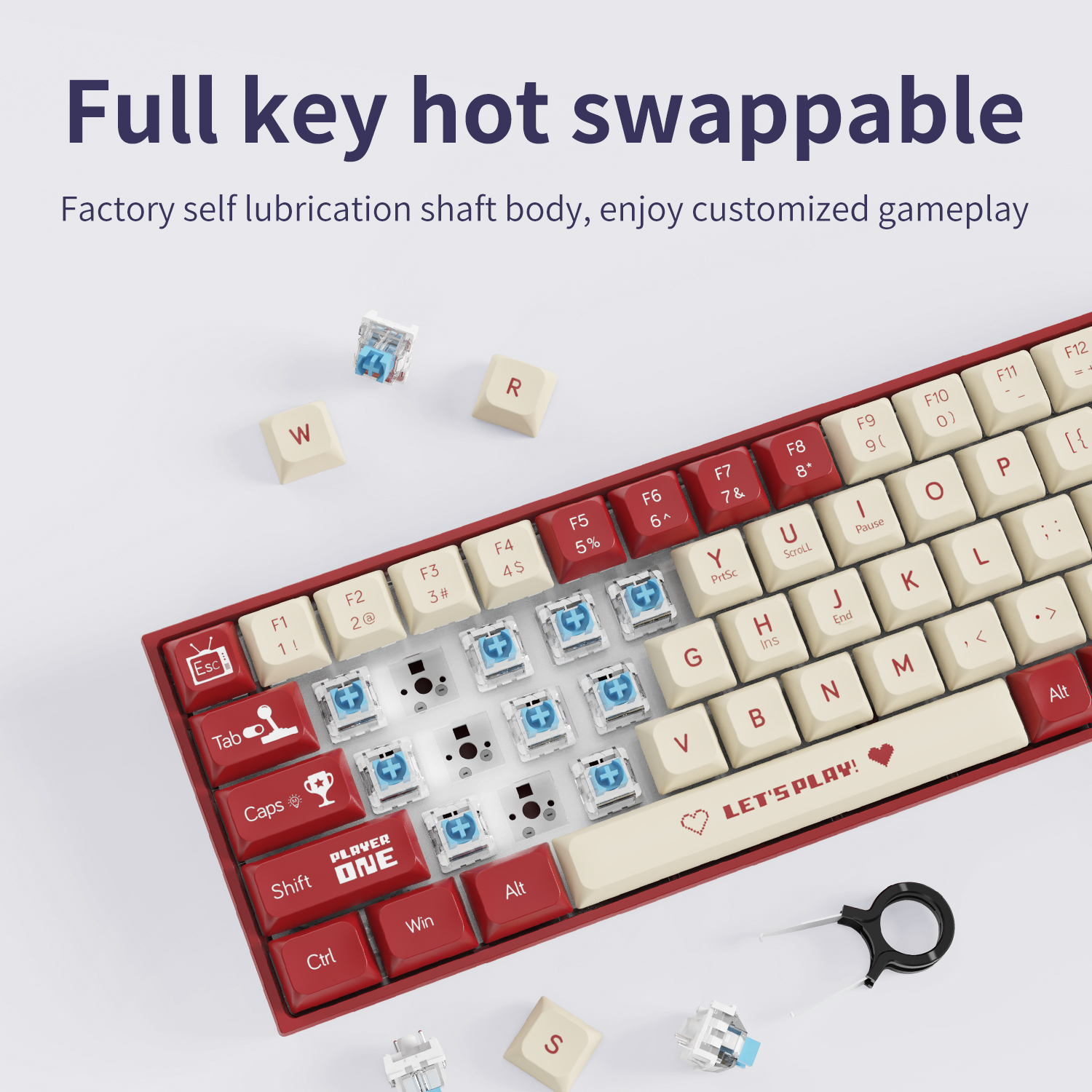 AJAZZ AK680 65% Wired Gaming M - Gaming Keyboard Hot Swappable incelemesi ve fiyatı