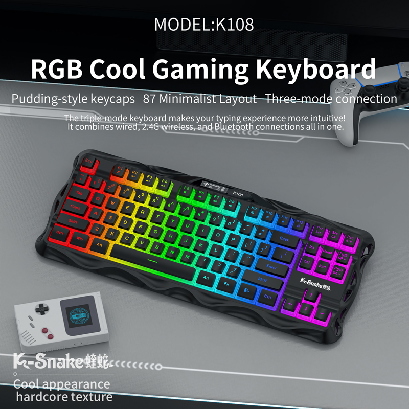 K-Snake 87 Keys Wireless Gamin - Gaming Keyboard Blue Switches incelemesi ve fiyatı