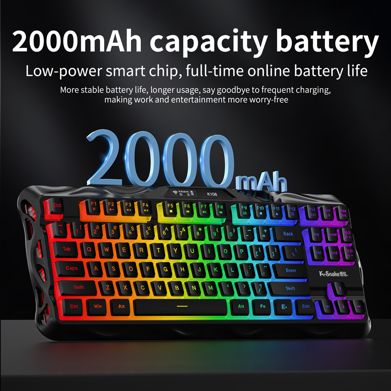 K-Snake 87 Keys Wireless Gamin - Gaming Keyboard Blue Switches incelemesi ve fiyatı
