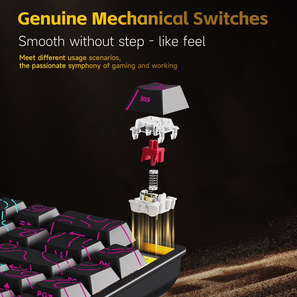 AJAZZ NK68 V2 gaming mechanica - Gaming Keyboard Hot Swappable incelemesi ve fiyatı