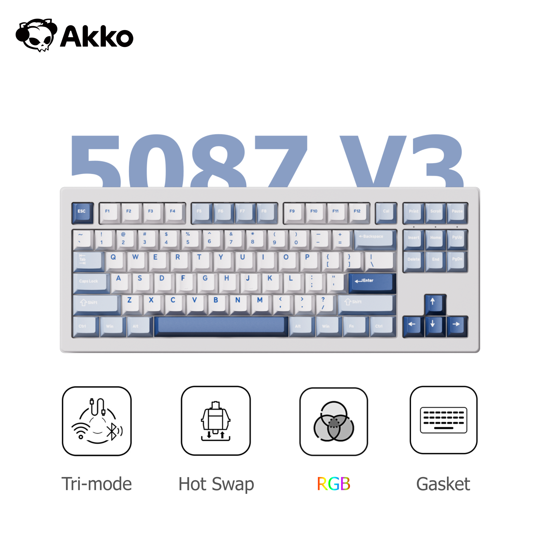 Akko 5087 V3 Tri-mode Keyboard - Gaming Keyboard Tkl incelemesi ve fiyatı