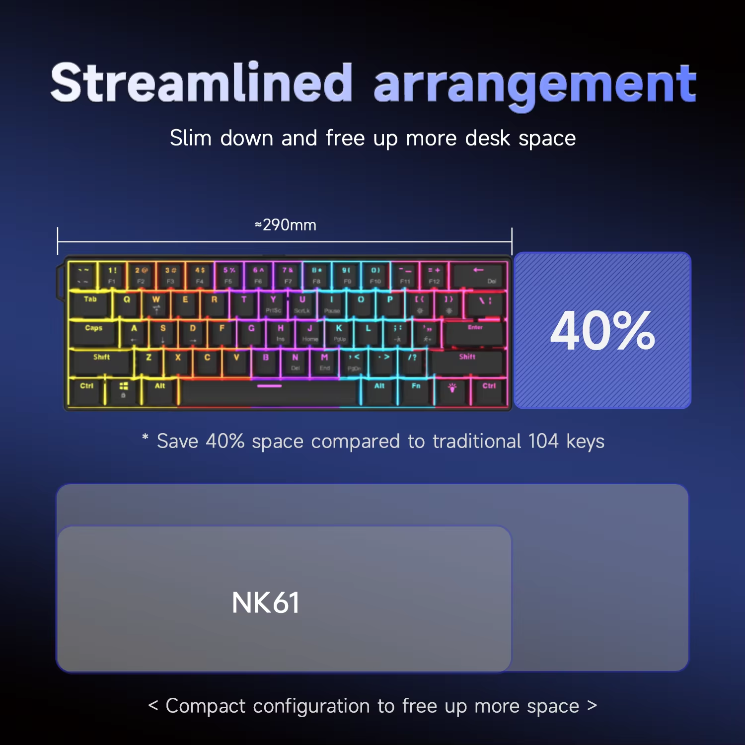AJAZZ NK61 61-Key Red Switch W - Gaming Keyboard Non Mechanical incelemesi ve fiyatı