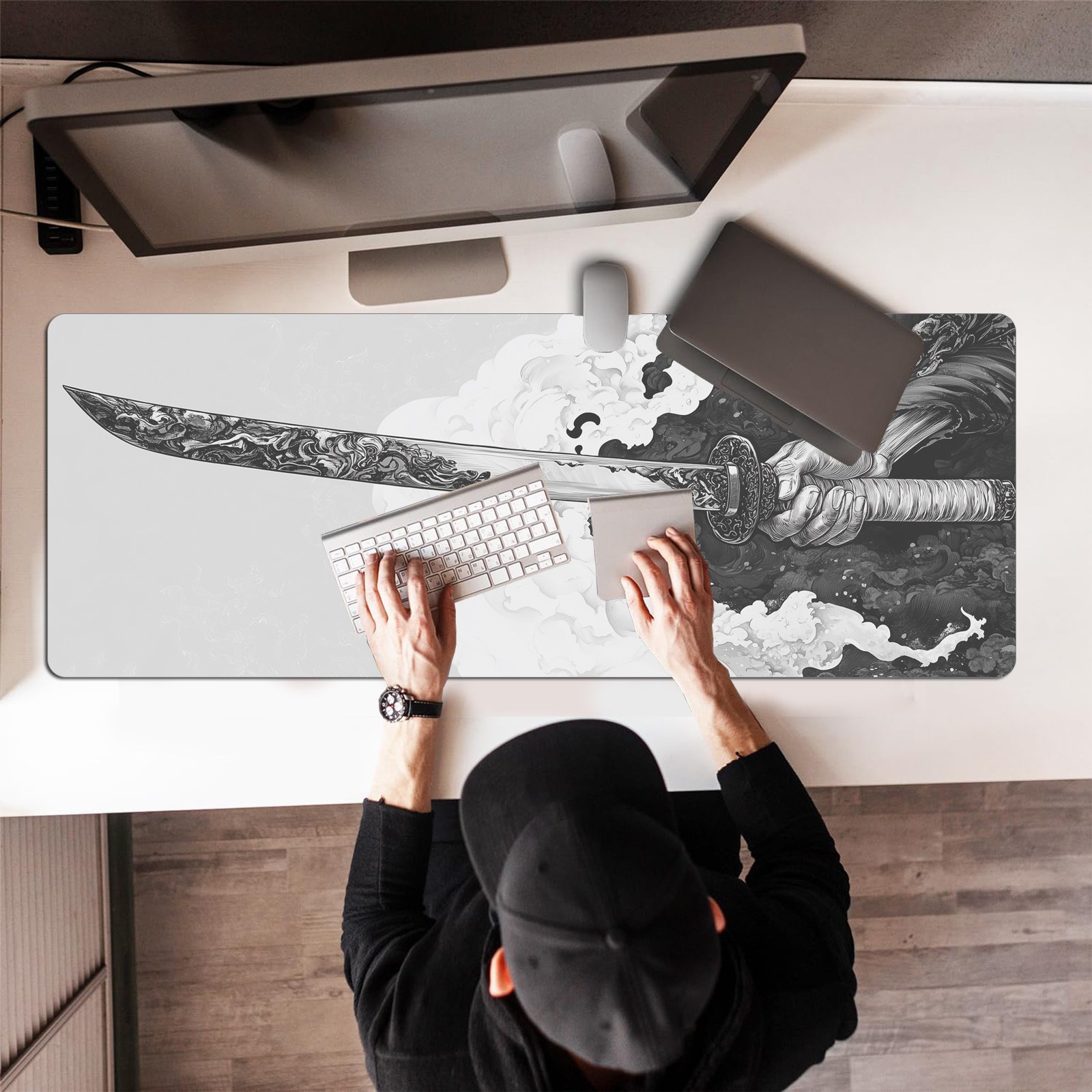 Black And White Comic Wind Swo - Gaming Keyboard Mouse incelemesi ve fiyatı