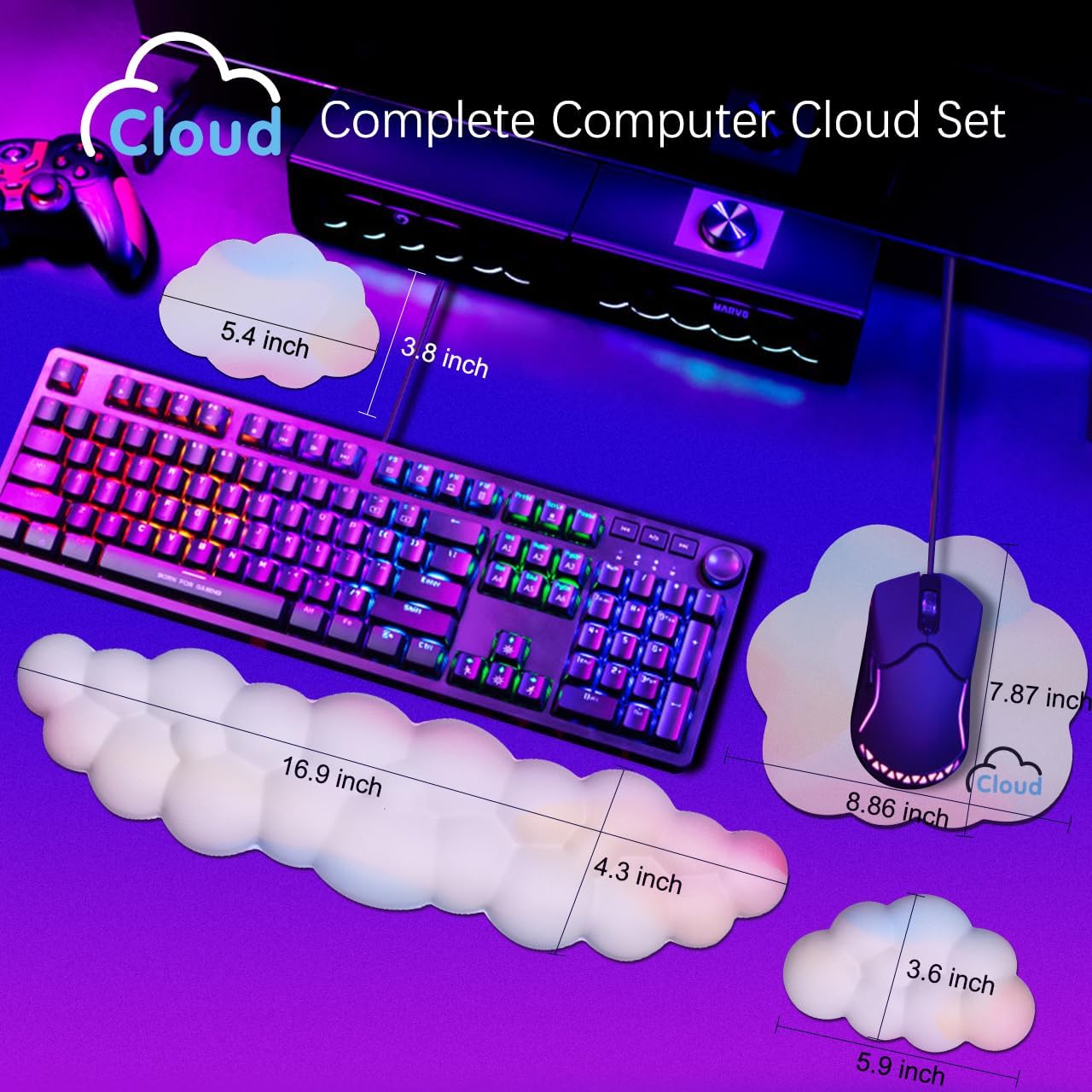 Ergonomic Cloud Wrist Rest wit - Gaming Keyboard Types incelemesi ve fiyatı