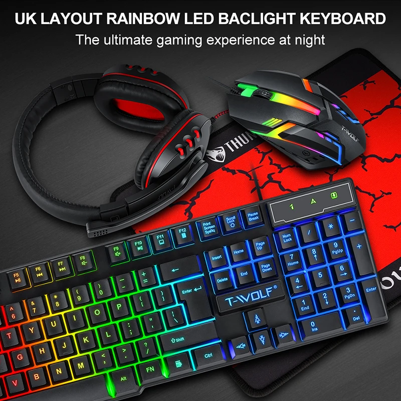 T-WOLF Game Four Piece TF800 I - Gaming Keyboard Mouse Set incelemesi ve fiyatı