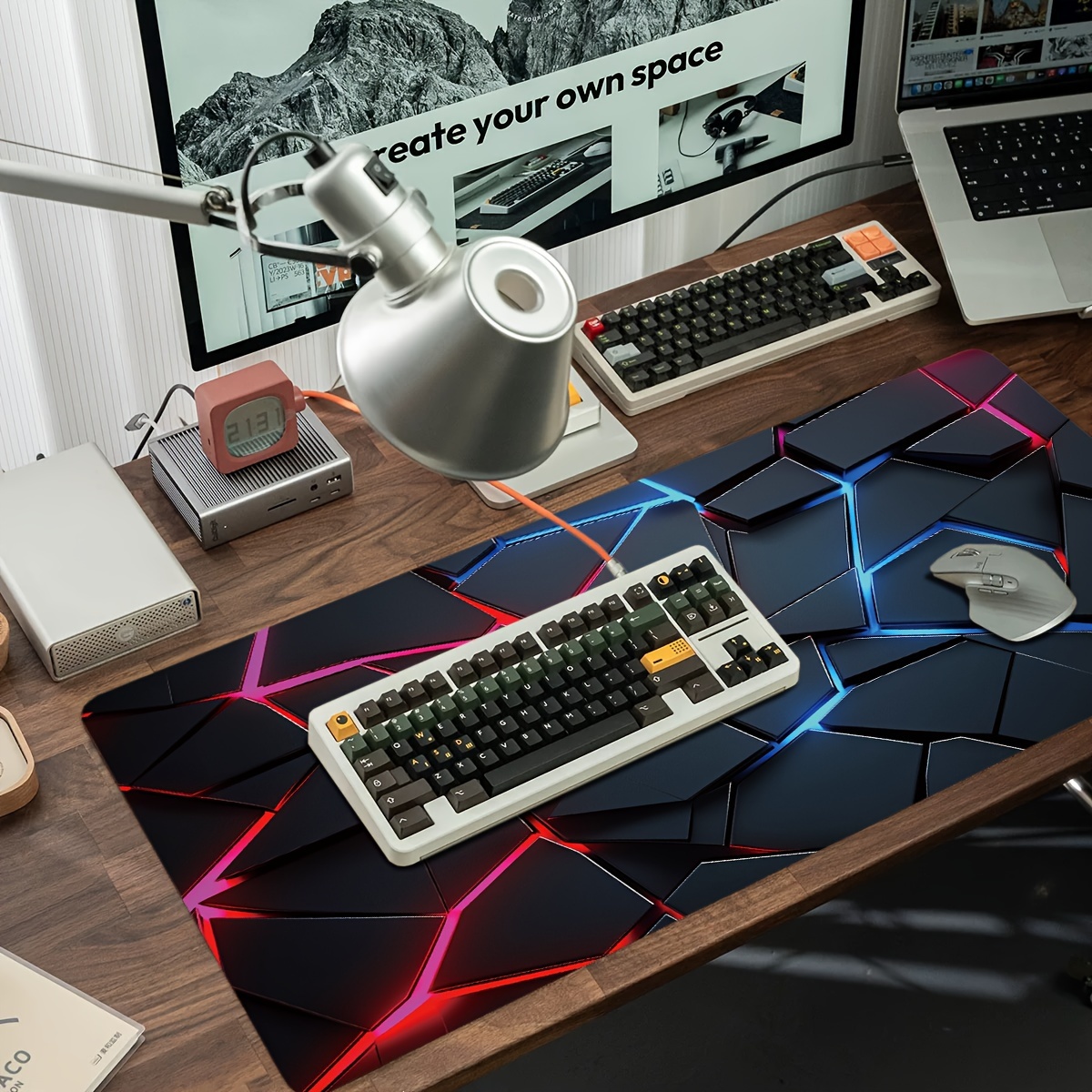 Large gaming Mouse Pads 90x40  - Gaming Keyboard Blue incelemesi ve fiyatı
