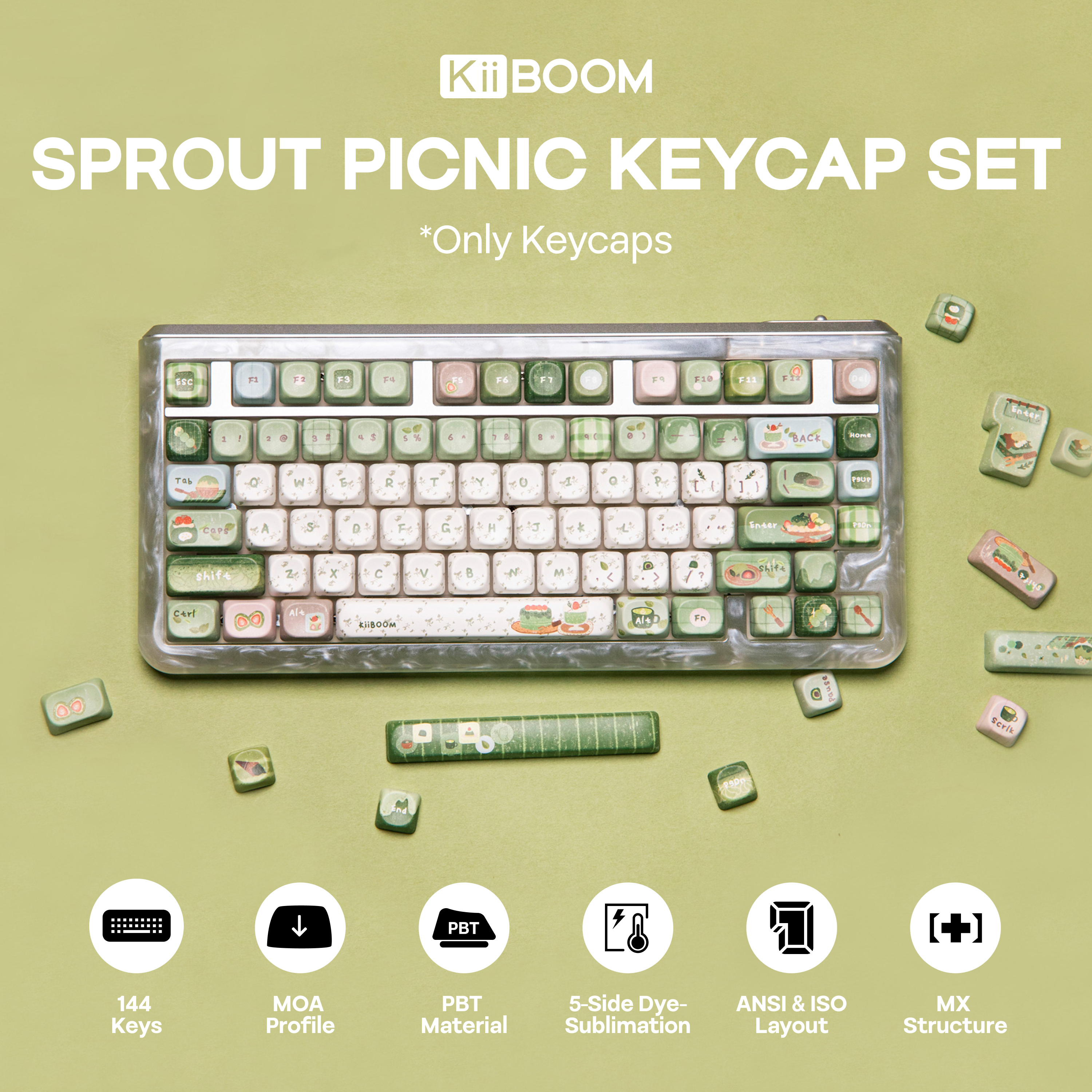 KiiBOOM Sprout Picnic 144 Keys - Gaming Keyboard Tkl incelemesi ve fiyatı