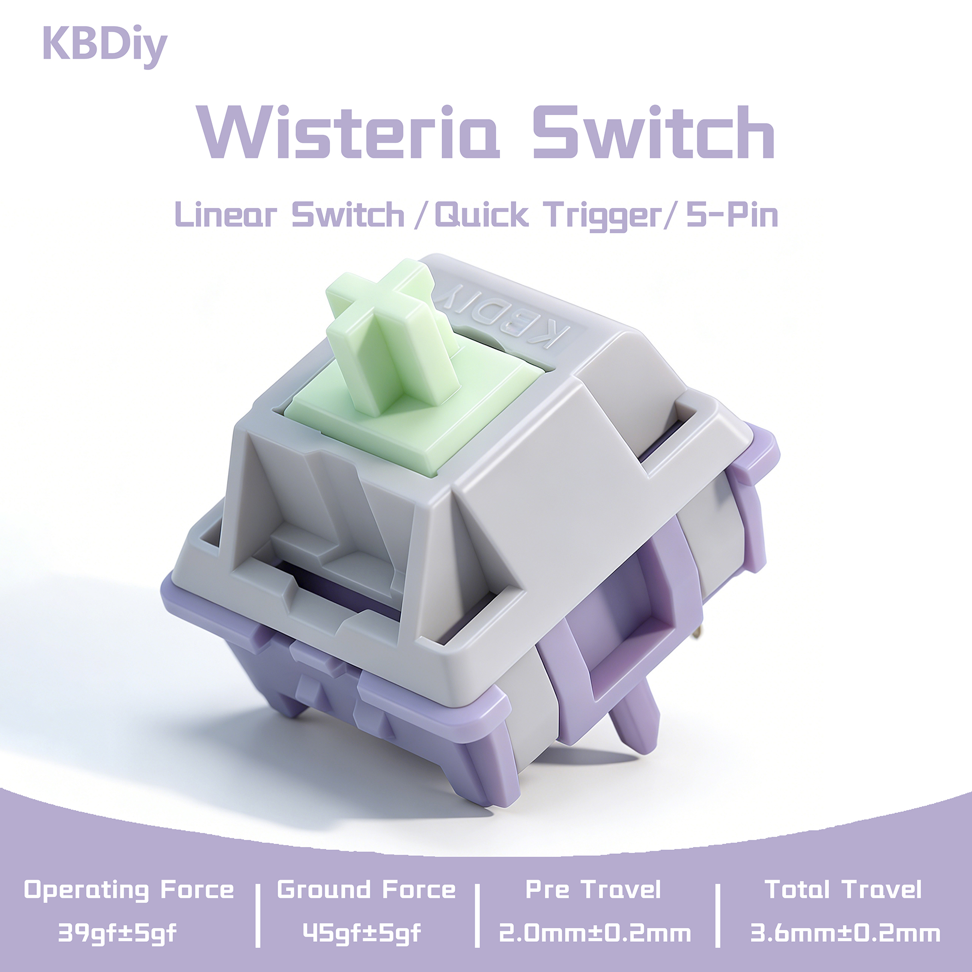 KBDiy Linear Switch Wisteria 5 - Keyboard Lube Kit incelemesi ve fiyatı