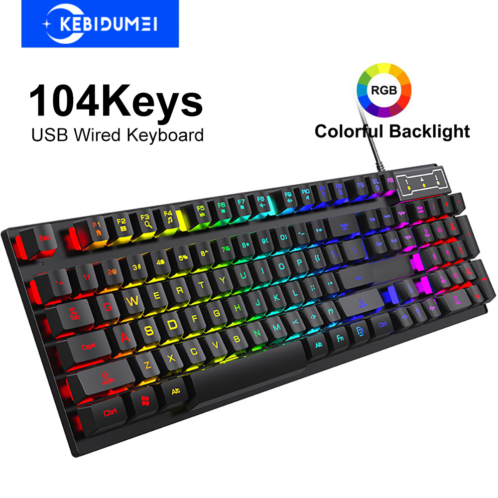 USB Wired Keyboard 104 Keys RG - Gaming Keyboard Non Mechanical incelemesi ve fiyatı