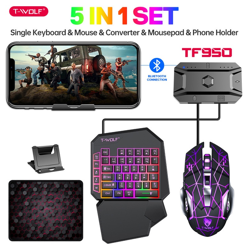 T-Wolf Tf950 5 In 1 One Handed - Gaming Keyboard 1 Hand incelemesi ve fiyatı