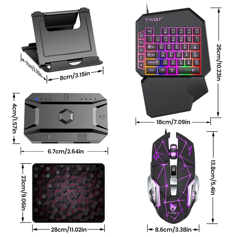 T-Wolf Tf950 5 In 1 One Handed - Gaming Keyboard 1 Hand incelemesi ve fiyatı