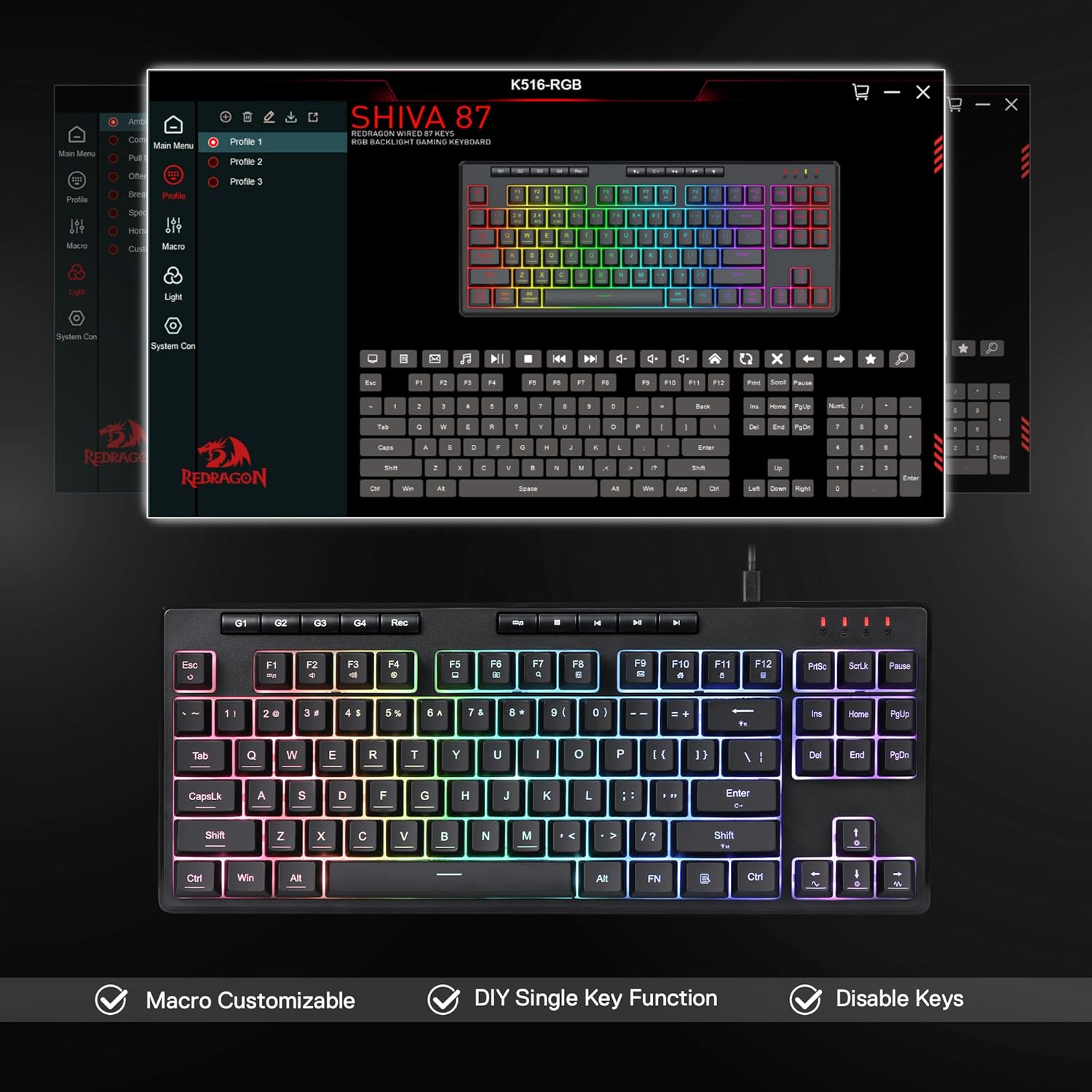 Redragon K516 Shiva TKL Wired  - Gaming Keyboard Tkl incelemesi ve fiyatı