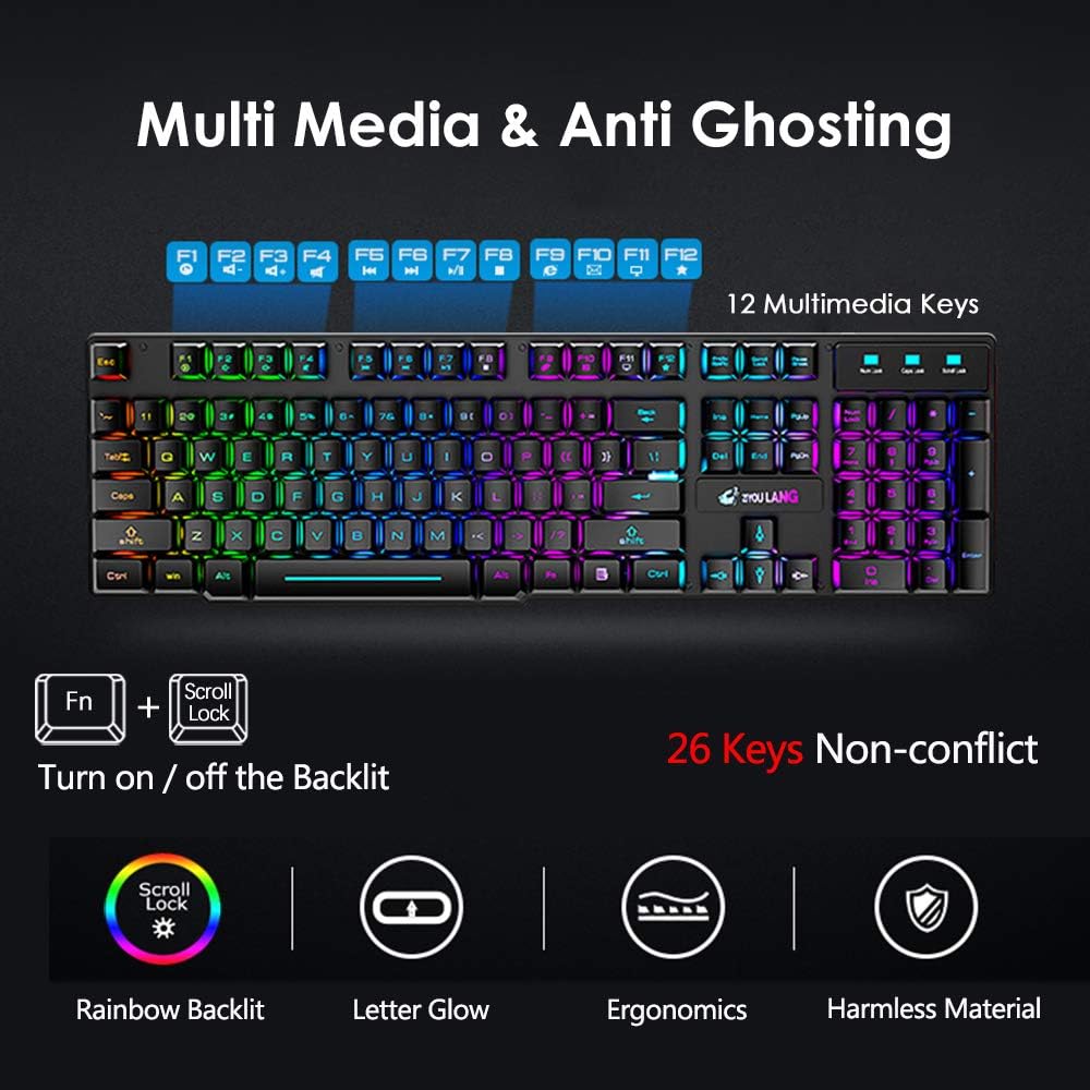 MAMBASNAKE x ZIYOU LANG T3 Wir - Gaming Keyboard Mouse Combo incelemesi ve fiyatı