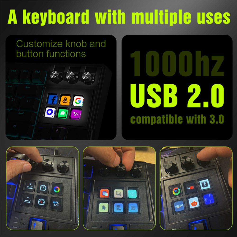 MRSVI K1 PRO Visual LCD AI Key - Gaming Keyboard Blue Switches incelemesi ve fiyatı