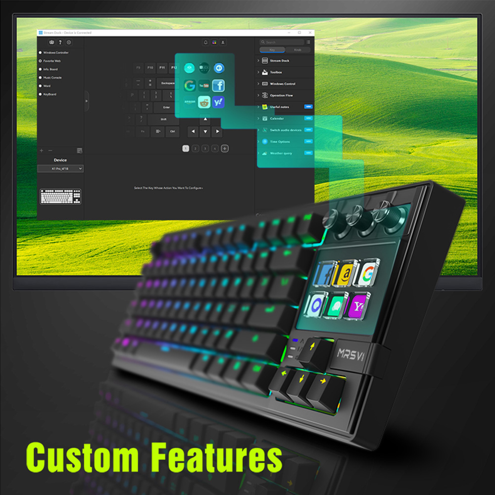 MRSVI K1 PRO Visual LCD AI Key - Gaming Keyboard Blue Switches incelemesi ve fiyatı