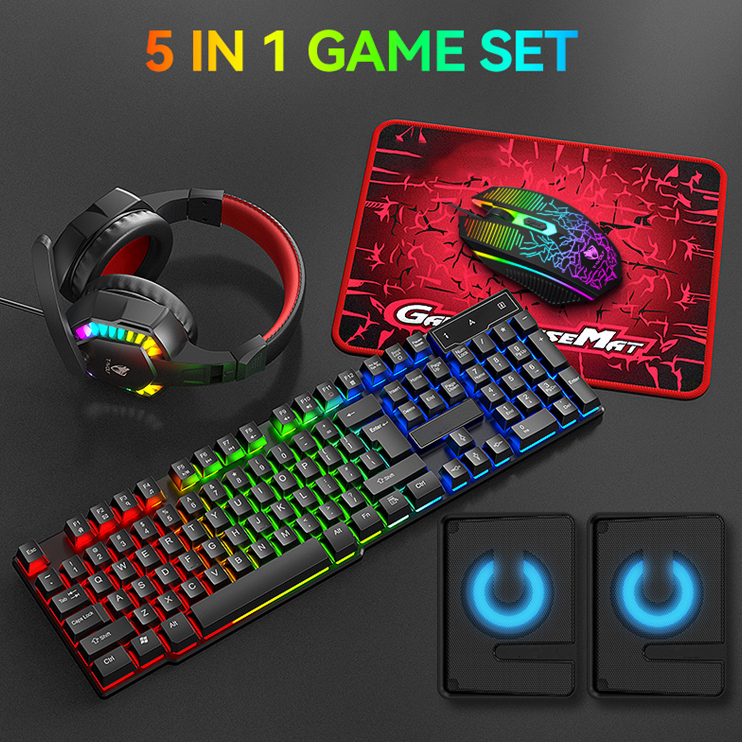 5-in-1 Set Gaming Combo Keyboa - Gaming Keyboard Mouse Combo incelemesi ve fiyatı