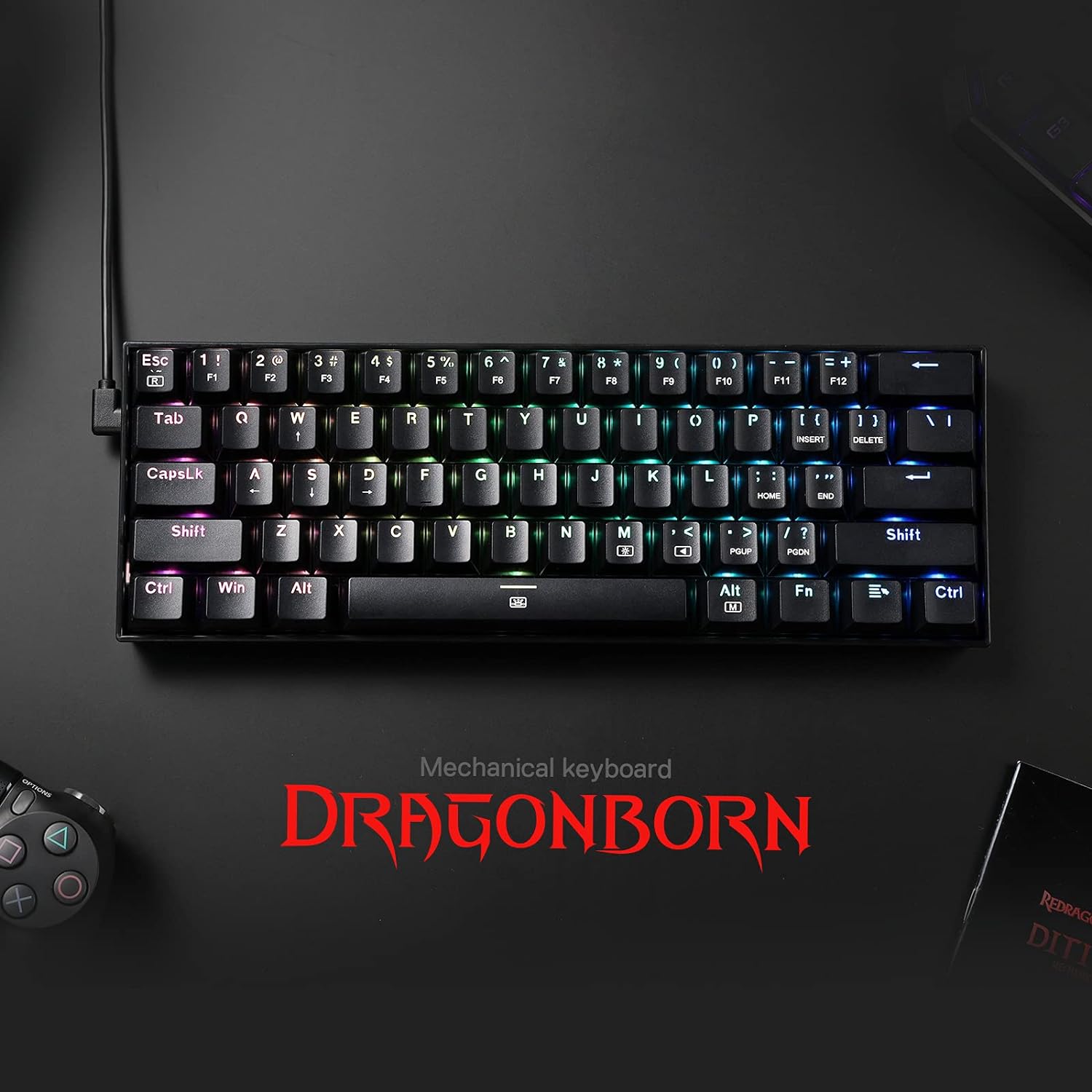 Redragon K630 Dragonborn 60% W - Gaming Keyboard Hot Swappable incelemesi ve fiyatı