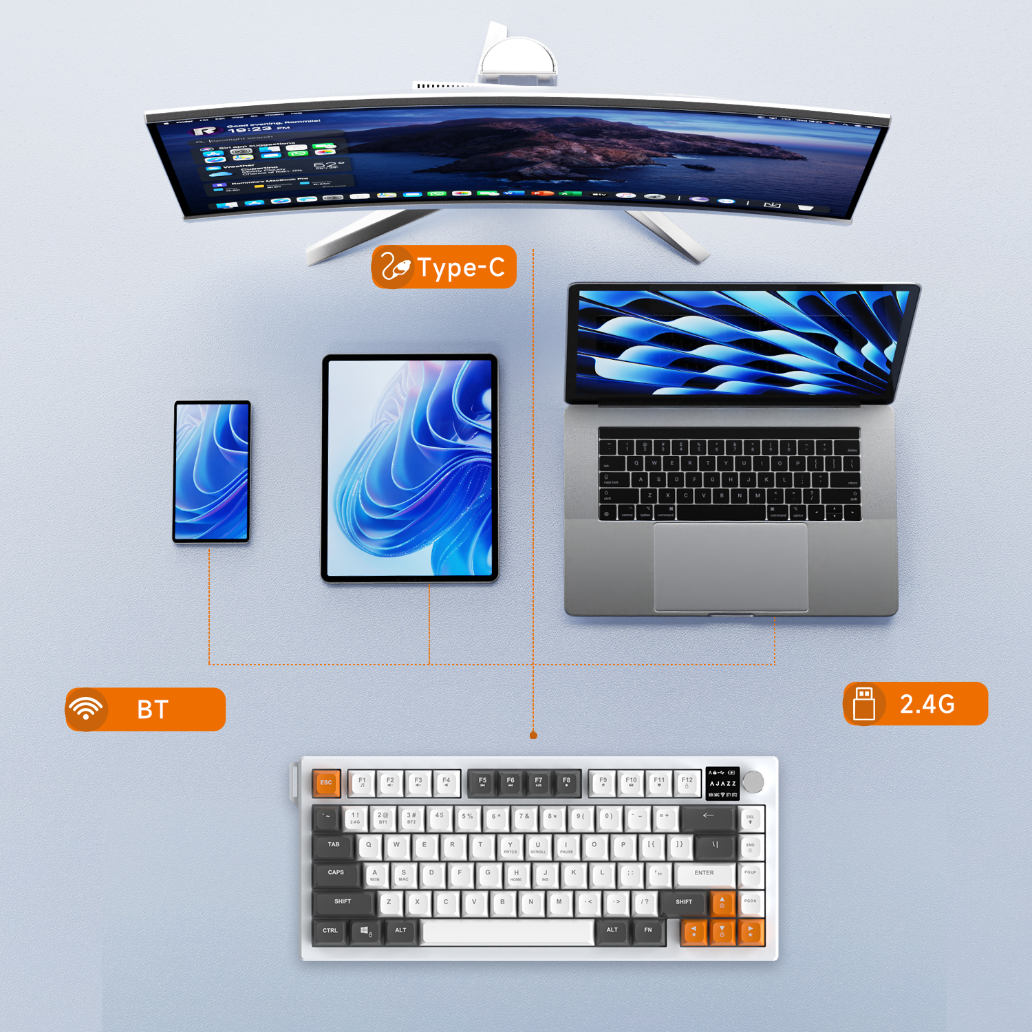 AJAZZ AF82 Low-Proflie Electro - Gaming Keyboard Blue Switches incelemesi ve fiyatı