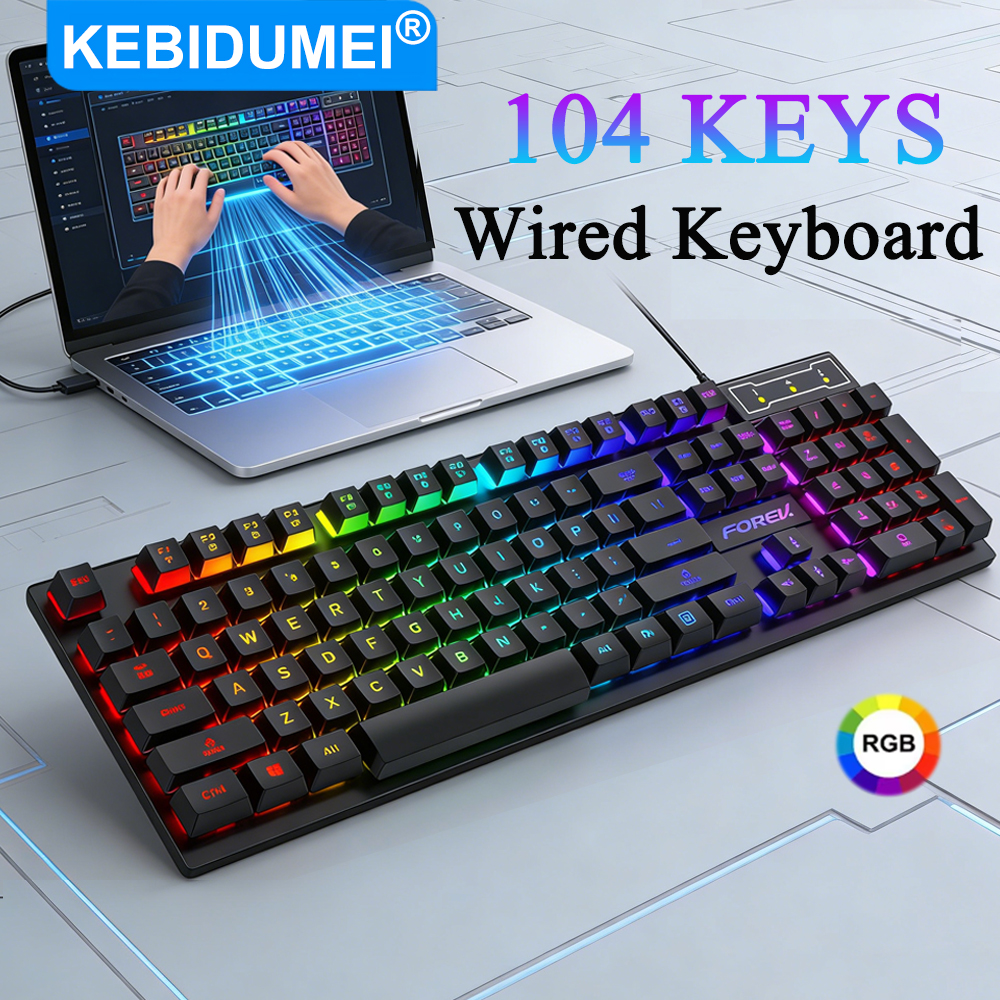 104 Keys Mechanical Keyboard U - Gaming Keyboard Non Mechanical incelemesi ve fiyatı
