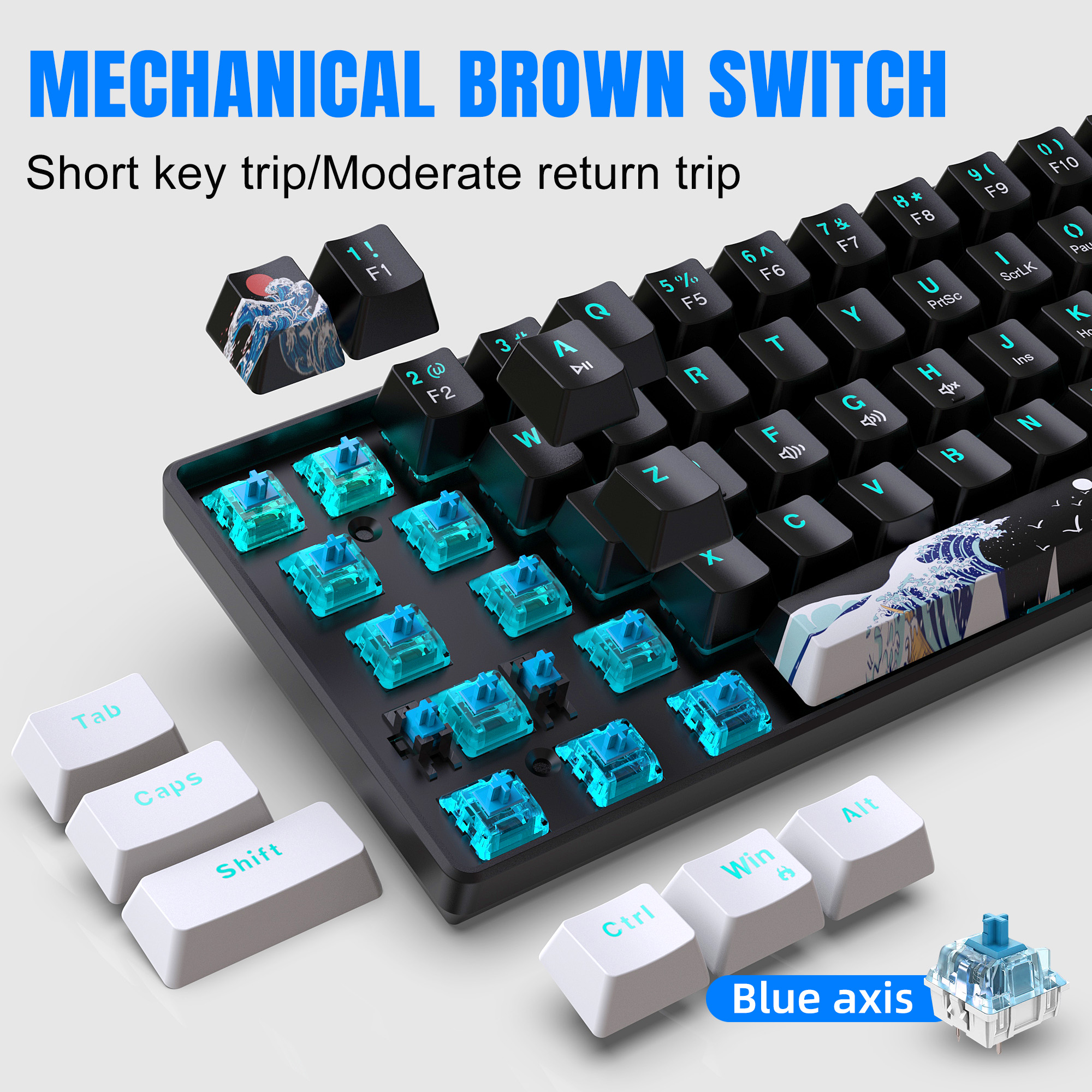 60% Mechanical Keyboard, Gamin - Gaming Keyboard Non Mechanical incelemesi ve fiyatı