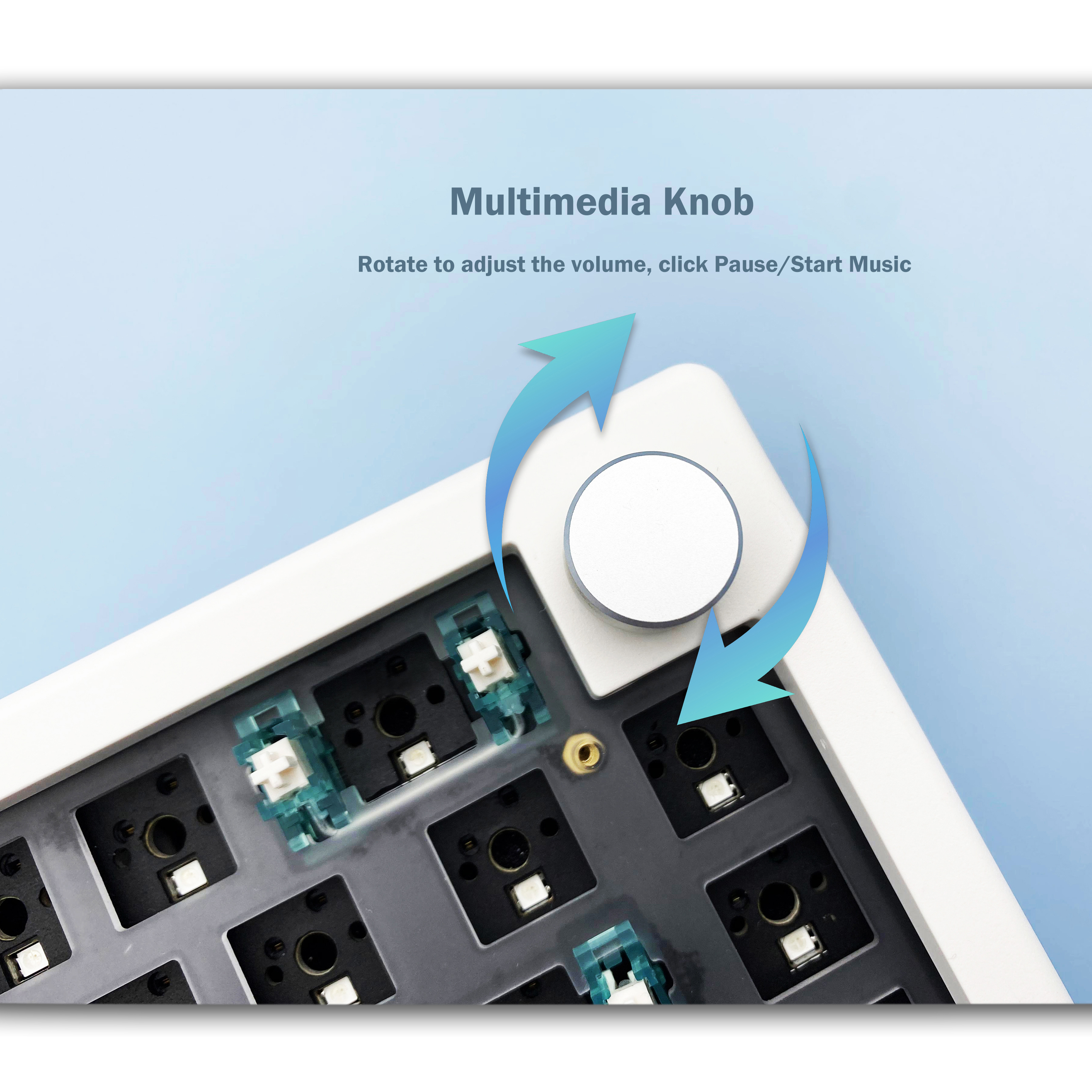 GMK67 65% Gasket Bluetooth 2.4 - Gaming Keyboard Blue incelemesi ve fiyatı