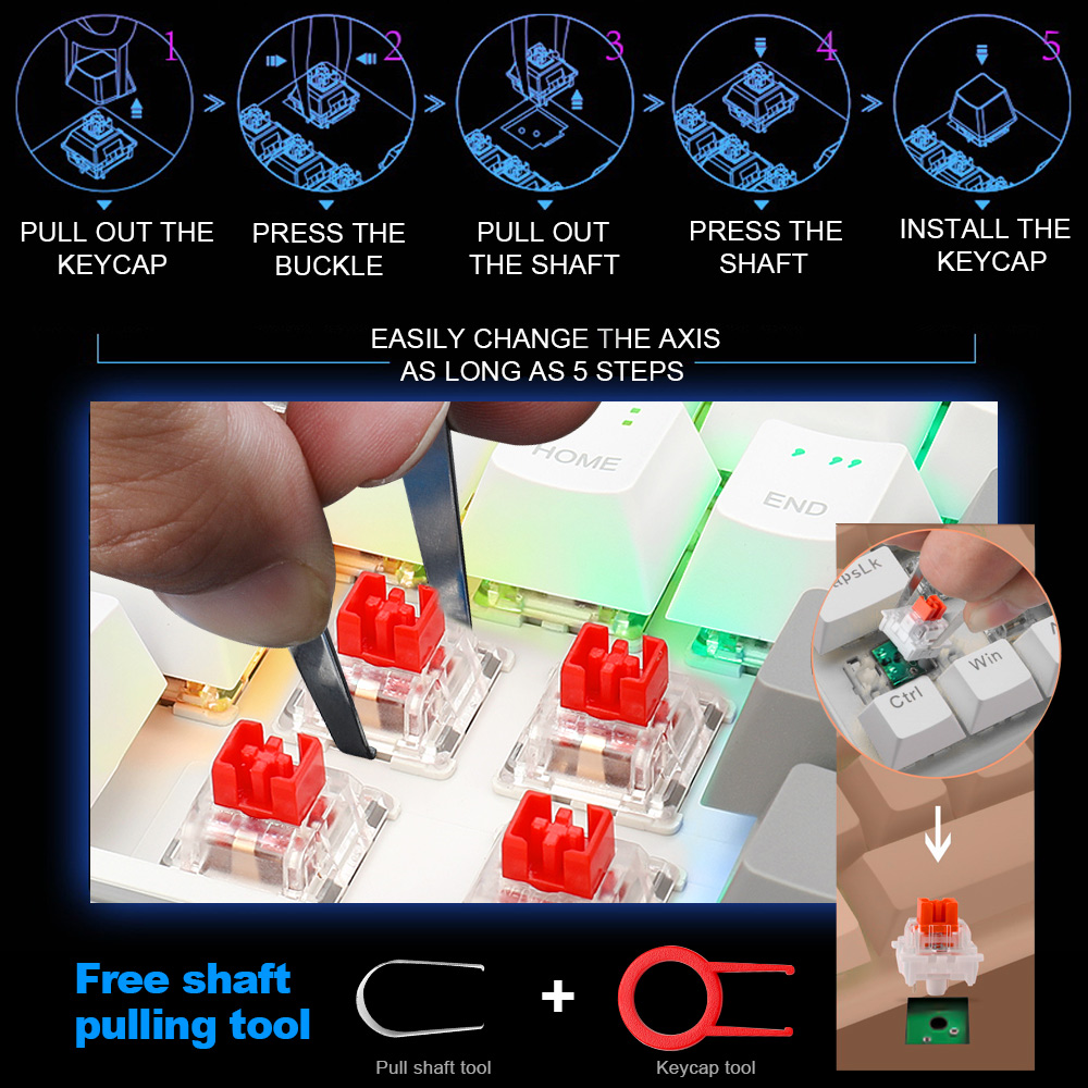 E-YOOSO Z11 RGB USB 60% Mini M - Gaming Keyboard Blue Switches incelemesi ve fiyatı